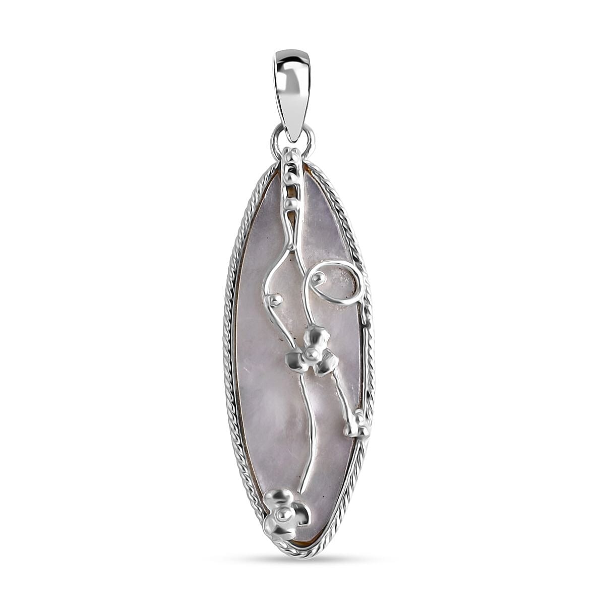 Mother Of Pearl Pendant Sterling Silver, Silver Wt. 4.00 Gms. 8285695 0