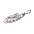 Mother Of Pearl Pendant Sterling Silver, Silver Wt. 4.00 Gms.
