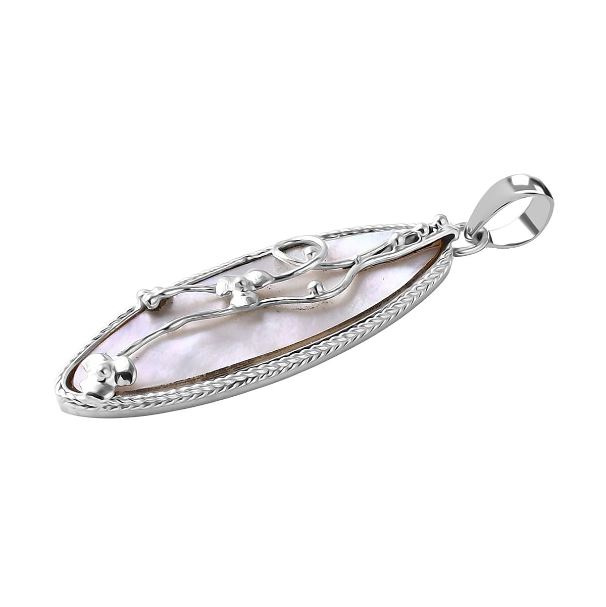 Mother Of Pearl Pendant Sterling Silver, Silver Wt. 4.00 Gms. 8285695 3