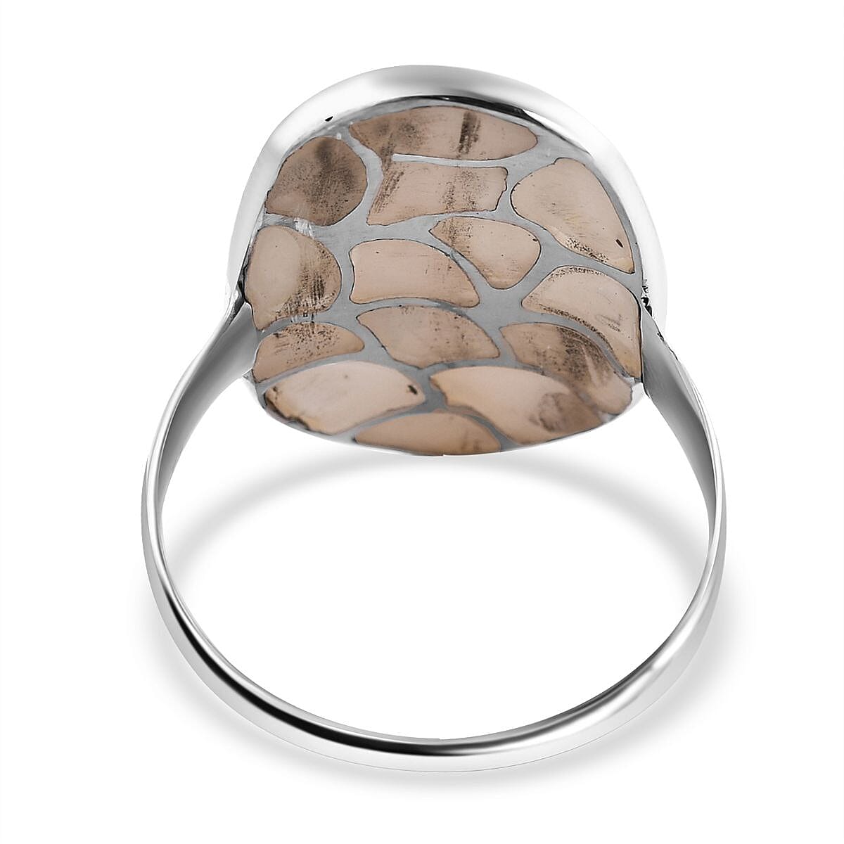Mother Of Pearl  Ring  Sterling Silver 24.00 ct,  Silver Wt. 5.1 Gms  24.000  Ct. 7656712 4