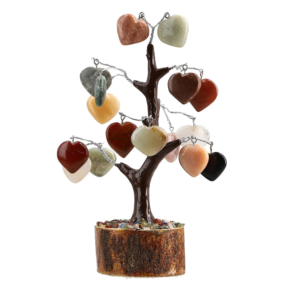 Mothers Day Gift Idea - Heart Shape Gemstone Tree of Life Ornament (Size 23 Cm) 7856024 0