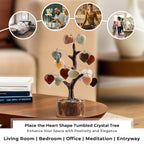 Mothers Day Gift Idea - Heart Shape Gemstone Tree of Life Ornament (Size 23 Cm)