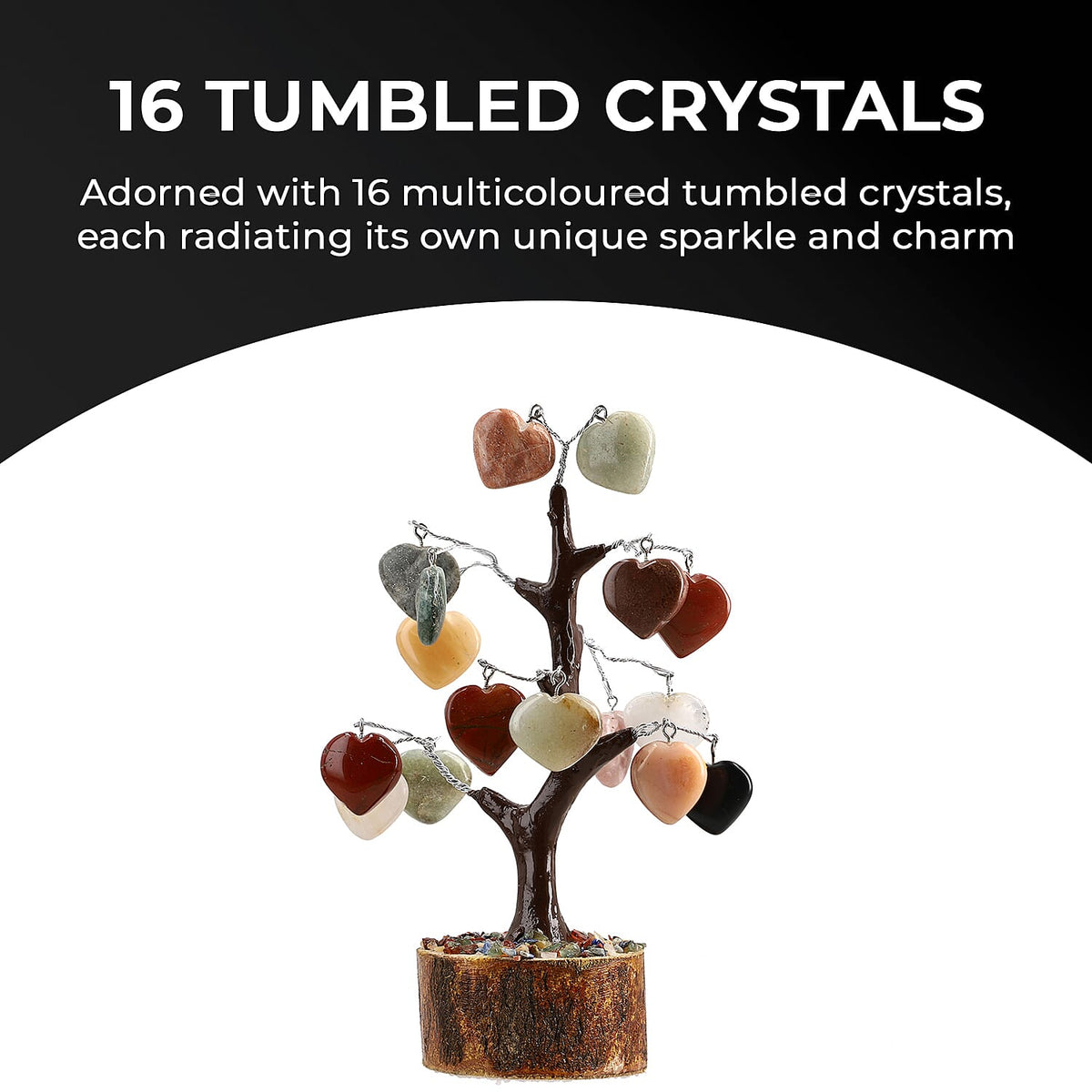Mothers Day Gift Idea - Heart Shape Gemstone Tree of Life Ornament (Size 23 Cm) 7856024 8
