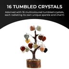 Mothers Day Gift Idea - Heart Shape Gemstone Tree of Life Ornament (Size 23 Cm)