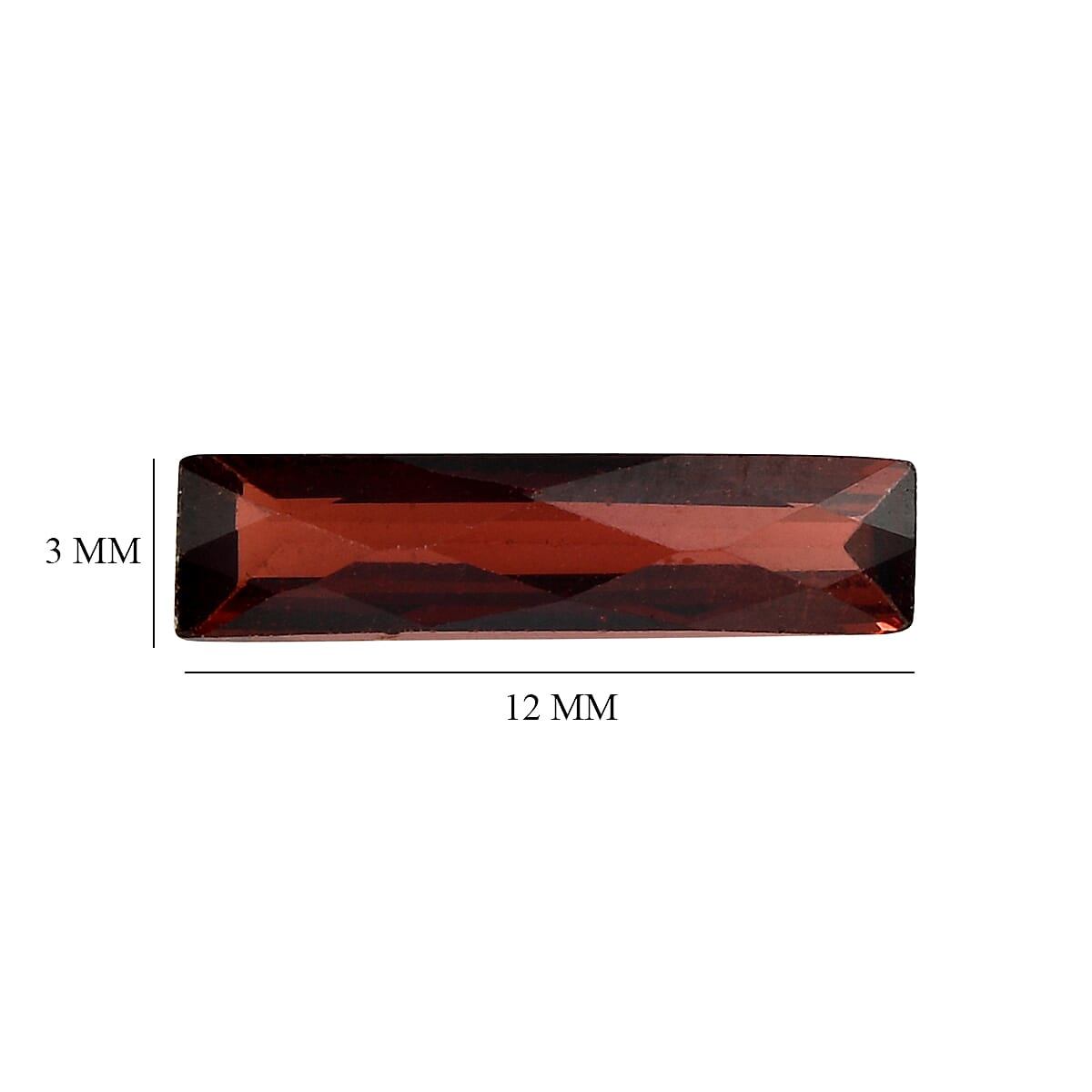 Mozambique Garnet Baguette 12X3 mm Gemstone, 1.20 Ct 8511674 5