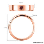 Mozambique Garnet Band Ring in Rose Gold Overlay Sterling Silver