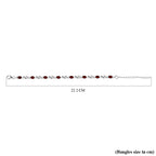 Mozambique Garnet Bracelet (Size 6.5 With 2 inch Extender) in Sterling Silver 4.56 Ct, Silver wt. 5.00 Gms
