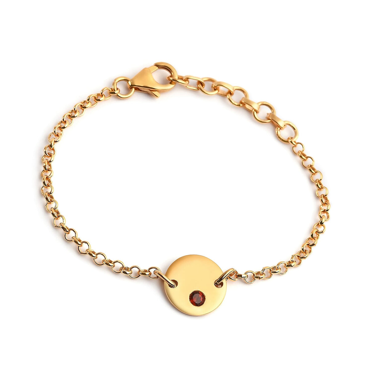 Mozambique Garnet Bracelet in 14K Gold Plated Sterling Silver 3627458 0