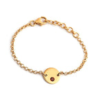 Mozambique Garnet Bracelet (Size 6 with Extender) in 14K Gold Overlay Sterling Silver