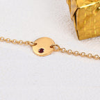 Mozambique Garnet Bracelet (Size 6 with Extender) in 14K Gold Overlay Sterling Silver
