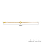 Mozambique Garnet Bracelet (Size 6 with Extender) in 14K Gold Overlay Sterling Silver