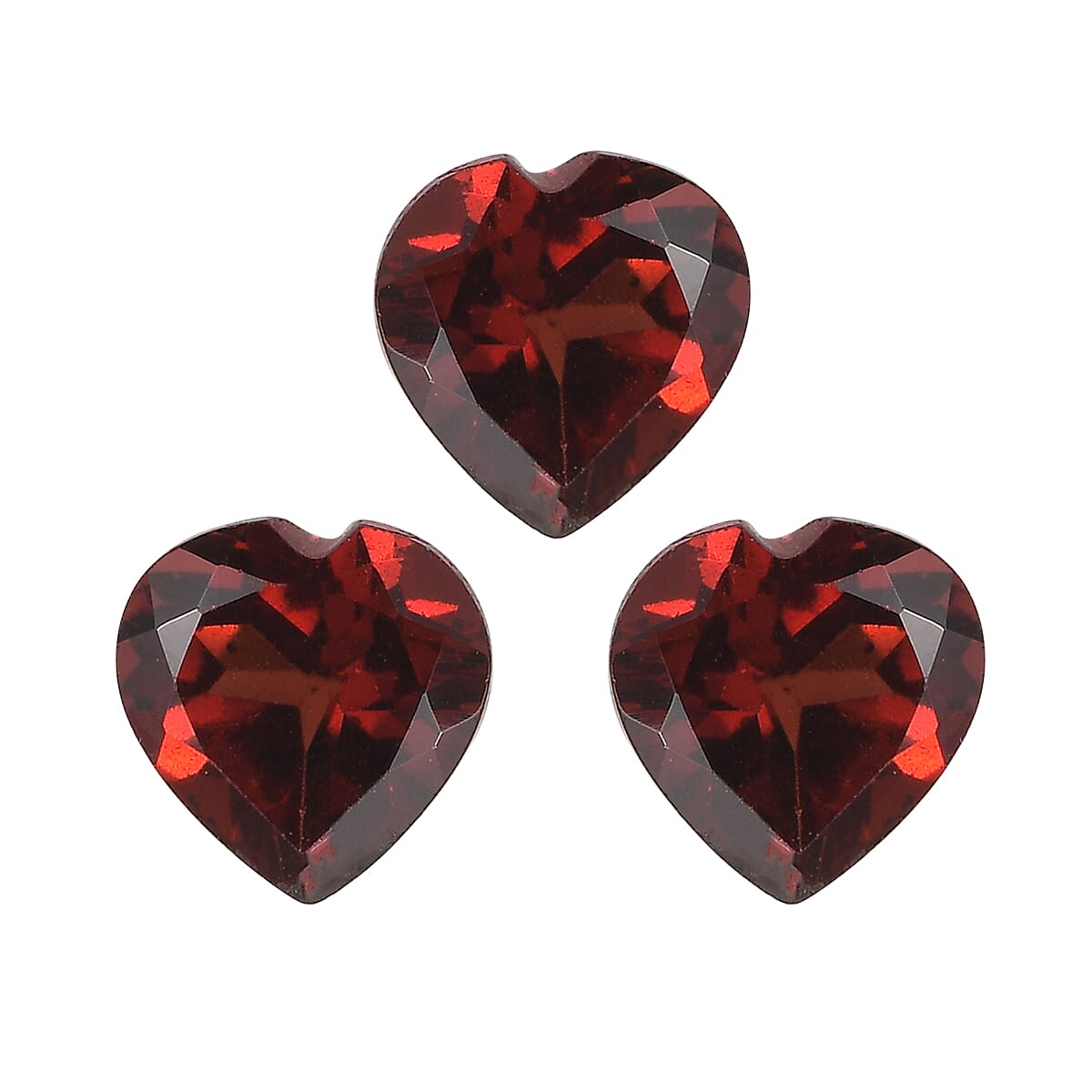 Set of 3 Mozambique Garnet Loose Gemstones in Heart Shape 1.49 Ct. 8062269 0