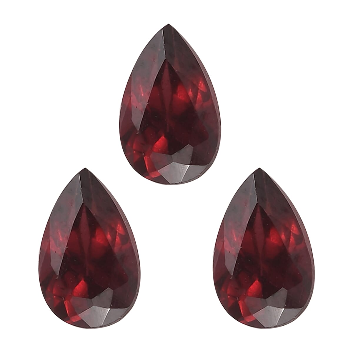 Set of 3 Mozambique Garnet Loose Gemstones in Pear Shape 0.72 Ct. 8062276 0