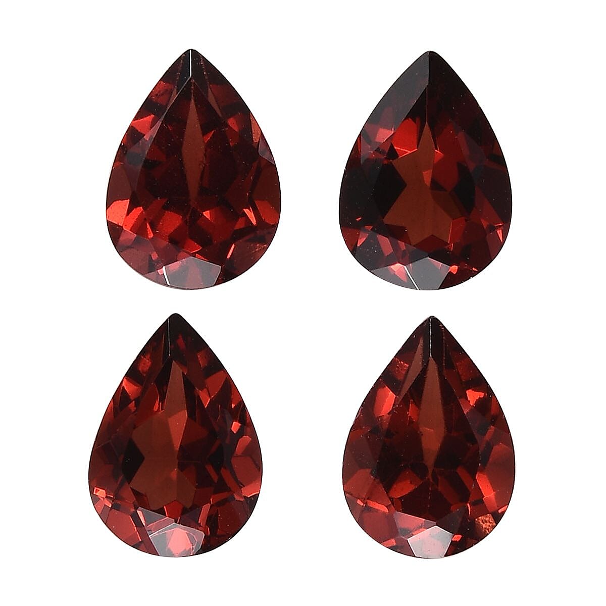 Set of 4 Mozambique Garnet Loose Gemstone Pear Cut (7x5 mm) 7734317 0