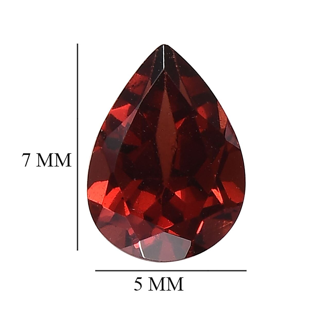 Set of 4 Mozambique Garnet Loose Gemstone Pear Cut (7x5 mm) 7734317 4