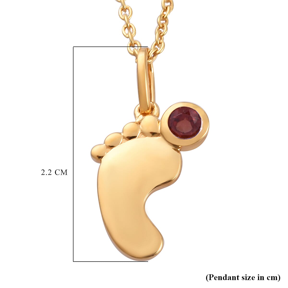 Mozambique Garnet Pendant with Chain ( Size 20 With 4 Inch Extender) in 14K Gold Overlay Sterling Silver 3628985 4