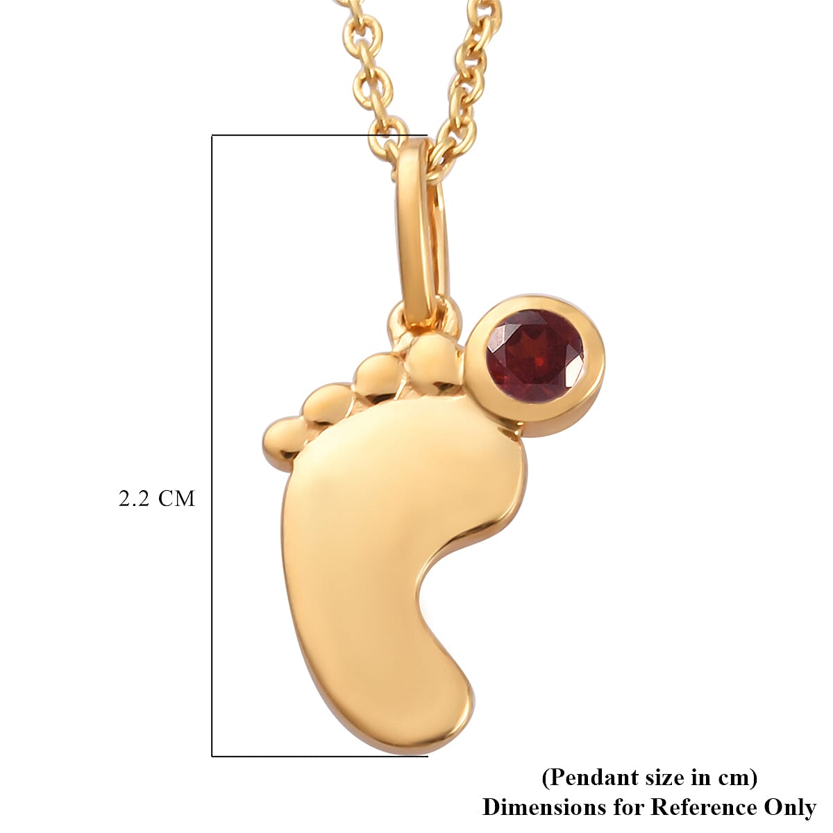 Mozambique Garnet Pendant with Chain ( Size 20 With 4 Inch Extender) in 14K Gold Overlay Sterling Silver 3628985 5