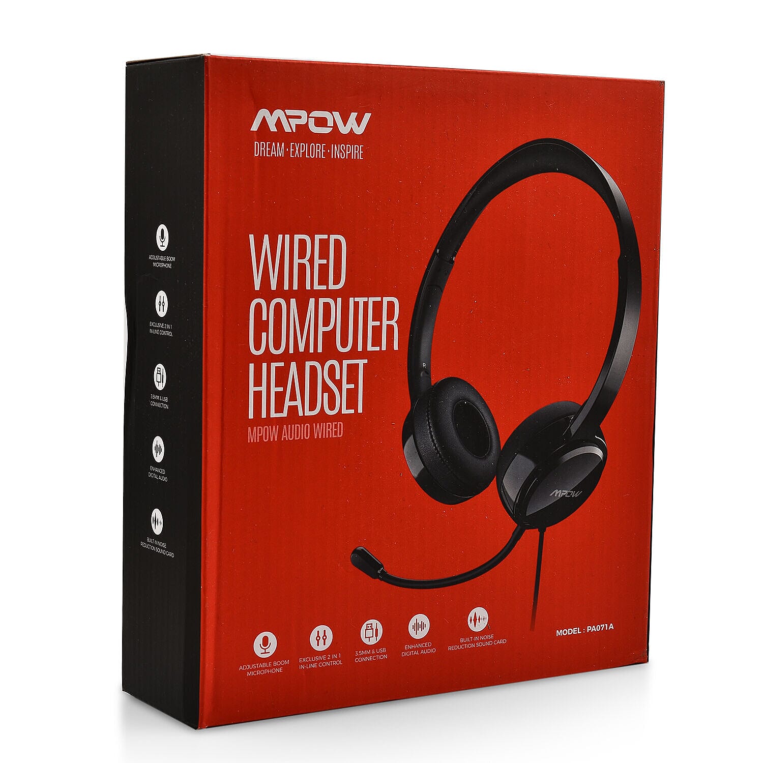 Mpow USB/JACK Headset with Noise Reduction - Black 7261532 8