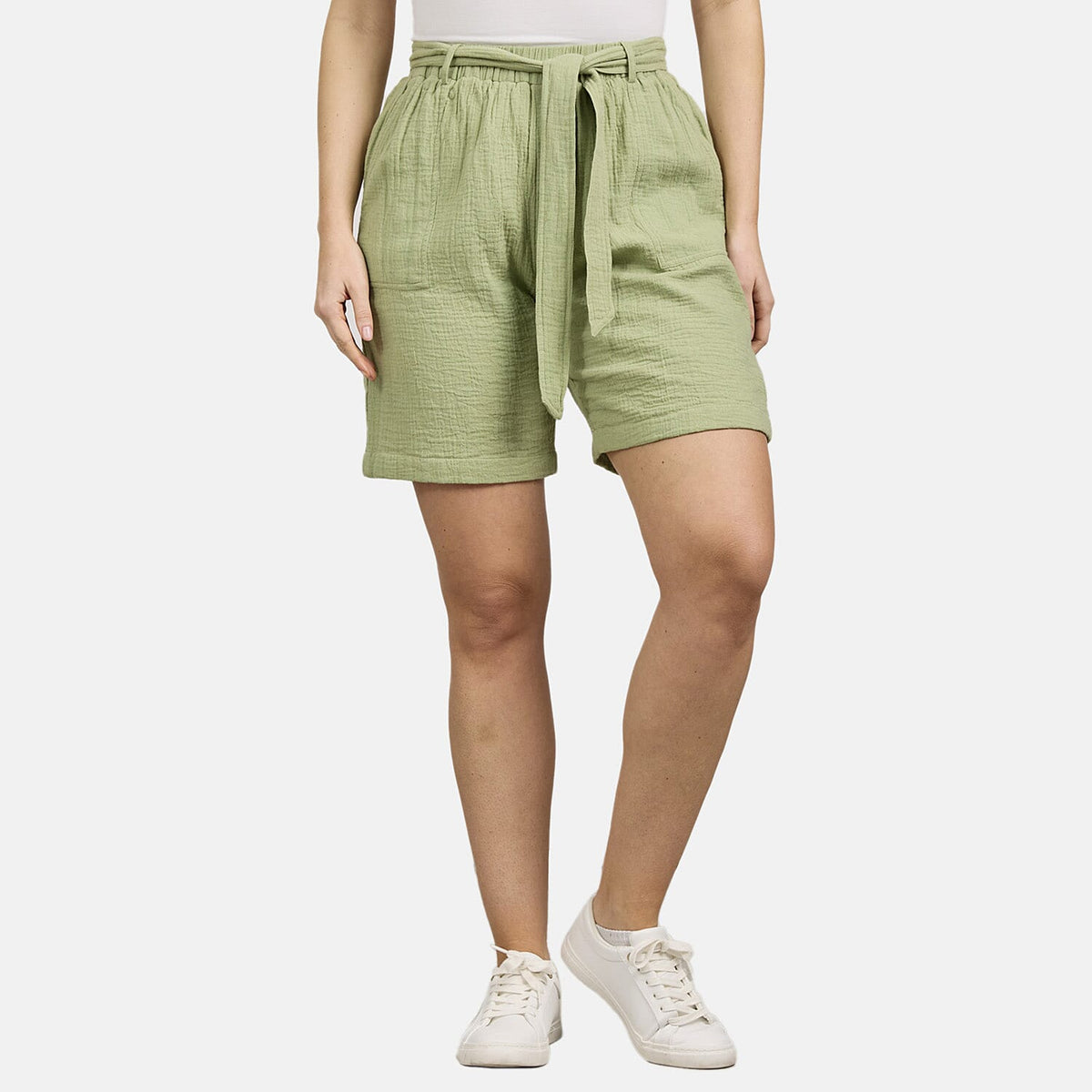 Mudflower Cotton Woven Short (Size 1x1 cm) - Green V32607187 1