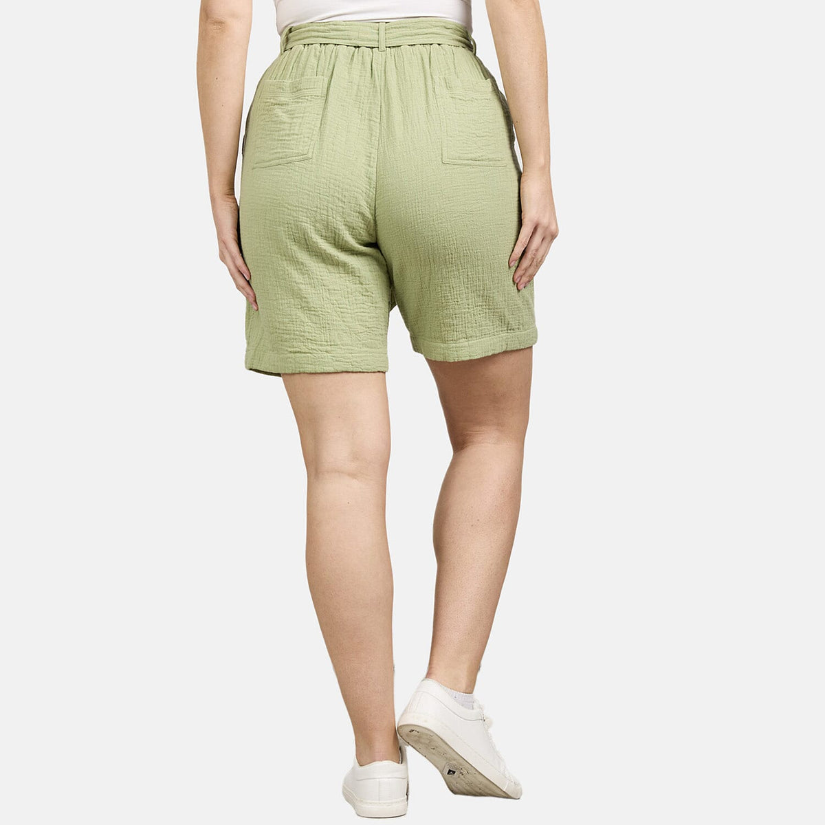 Mudflower Cotton Woven Short (Size 1x1 cm) - Green V32607187 3