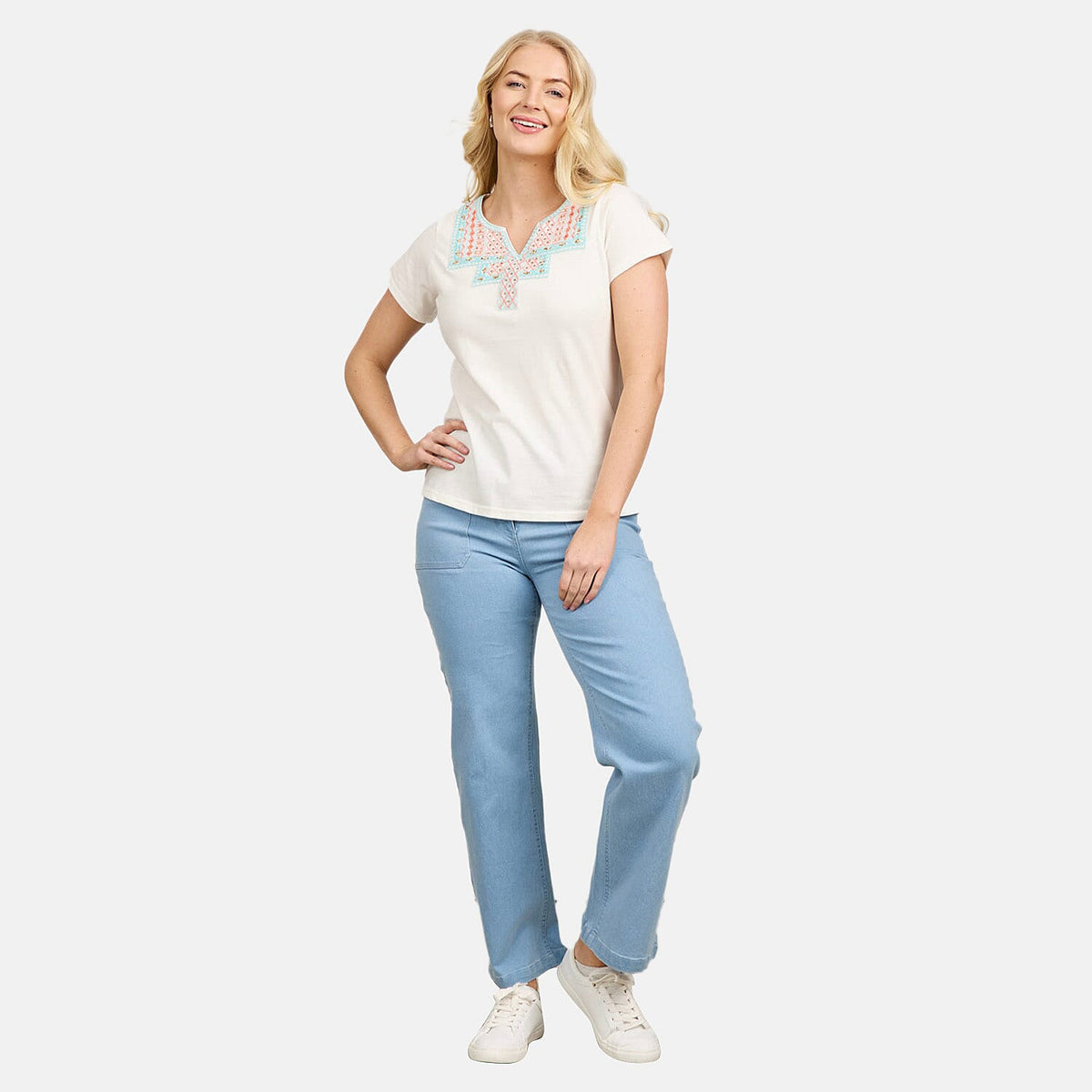 Mudflower Cotton TShirt  - Ivory V32614560 0