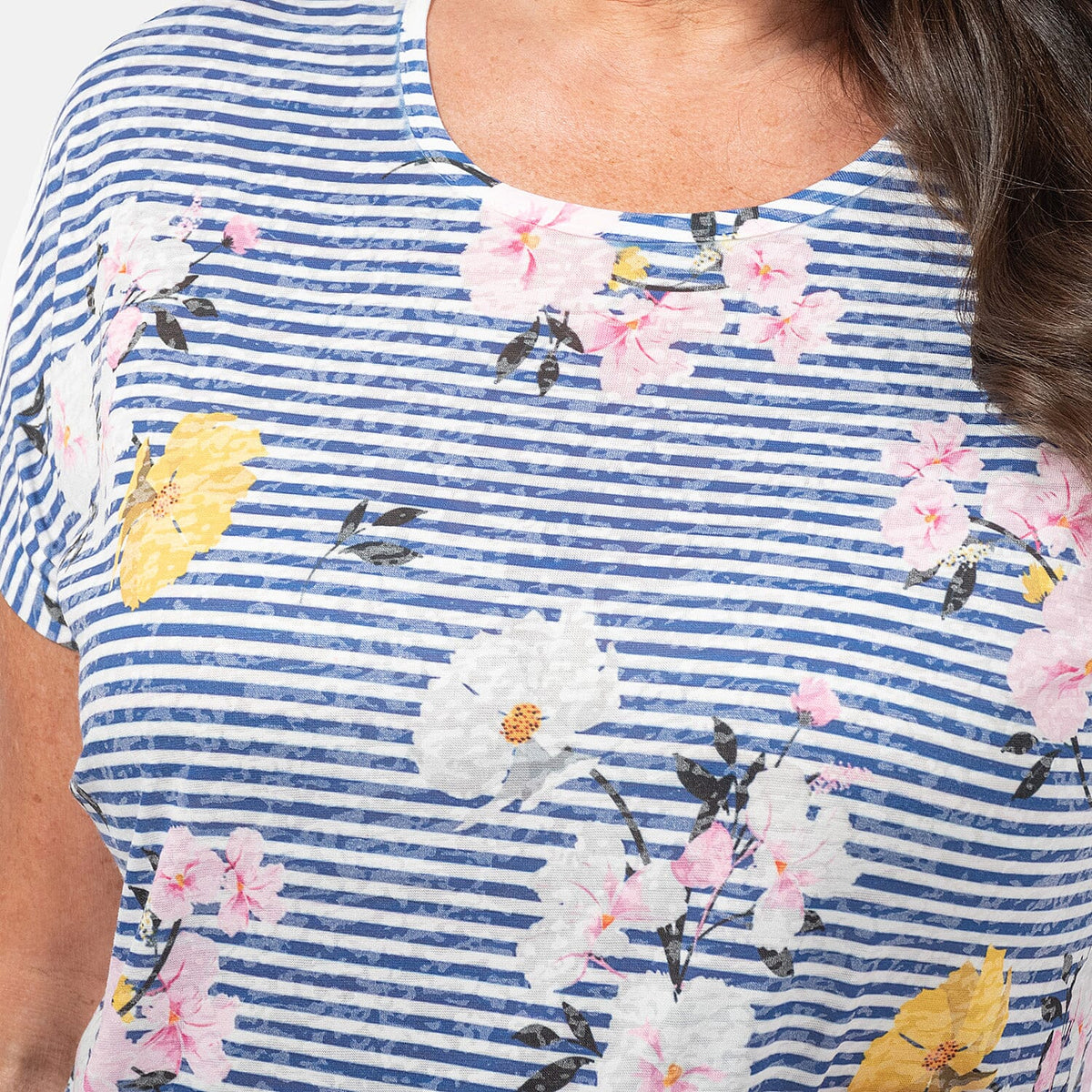 Mudflower Cotton Tee (Size 1x1 cm) - Blue V32578443 2