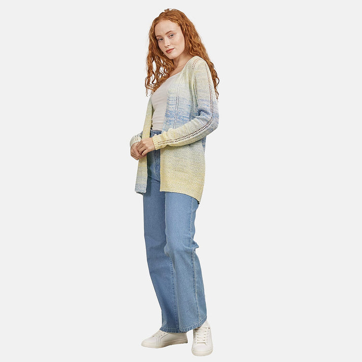 Mudflower Pastle Ombre Knit Cardigan (Size - 12) - Yellow 8528194 1