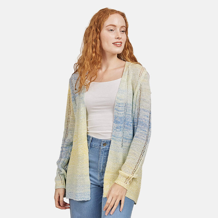 Mudflower Pastle Ombre Knit Cardigan (Size - 12) - Yellow 8528194 2