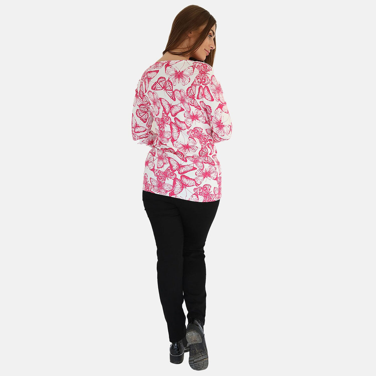 Mudflower Butterfly Print Tunic Jumper (Size 8 to 10) - Hot Pink V32520755 4