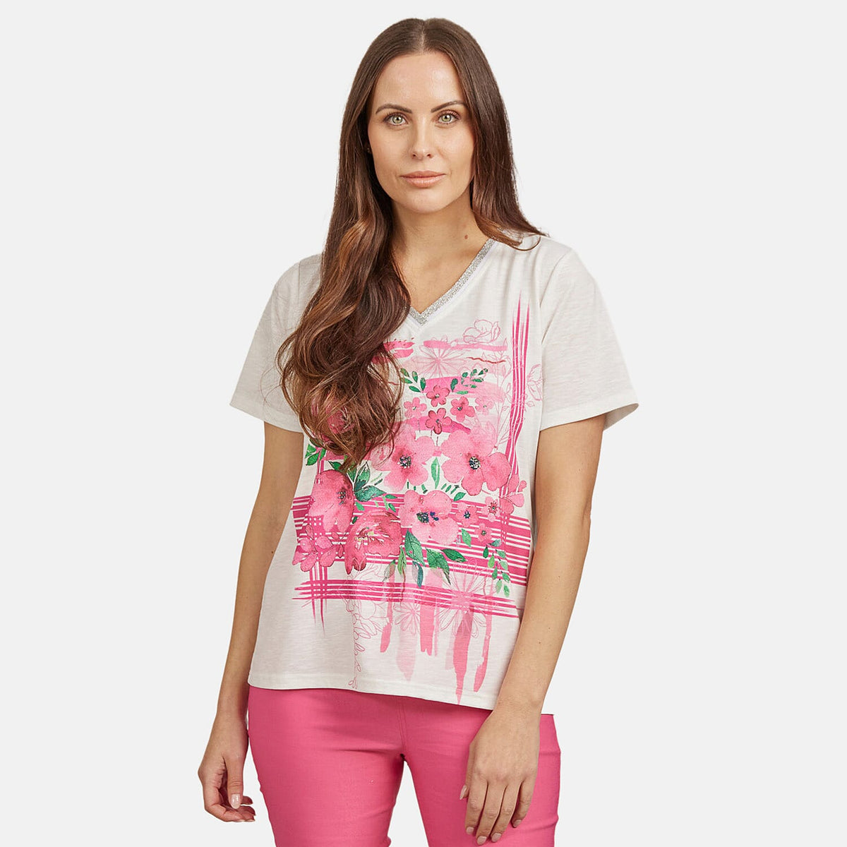 Mudflower Polyester Tee (Size 1x1 cm) - Pink V32607323 0