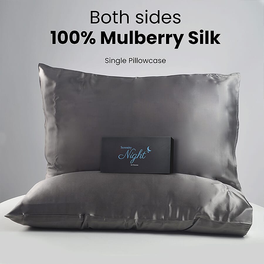 Mulberry Silk Single Pillowcase - Grey 3816794 2