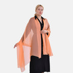 Mulberry Silk Solid Scarf (Size 200x1 cm) - Orange & Orange