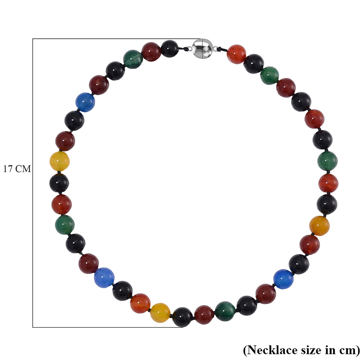 Multi Agate Necklace (Size - 20) with Magnetic Clasp 470.00 Ct 7964266 9