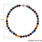 Multi Agate Necklace (Size - 20) with Magnetic Clasp 470.00 Ct