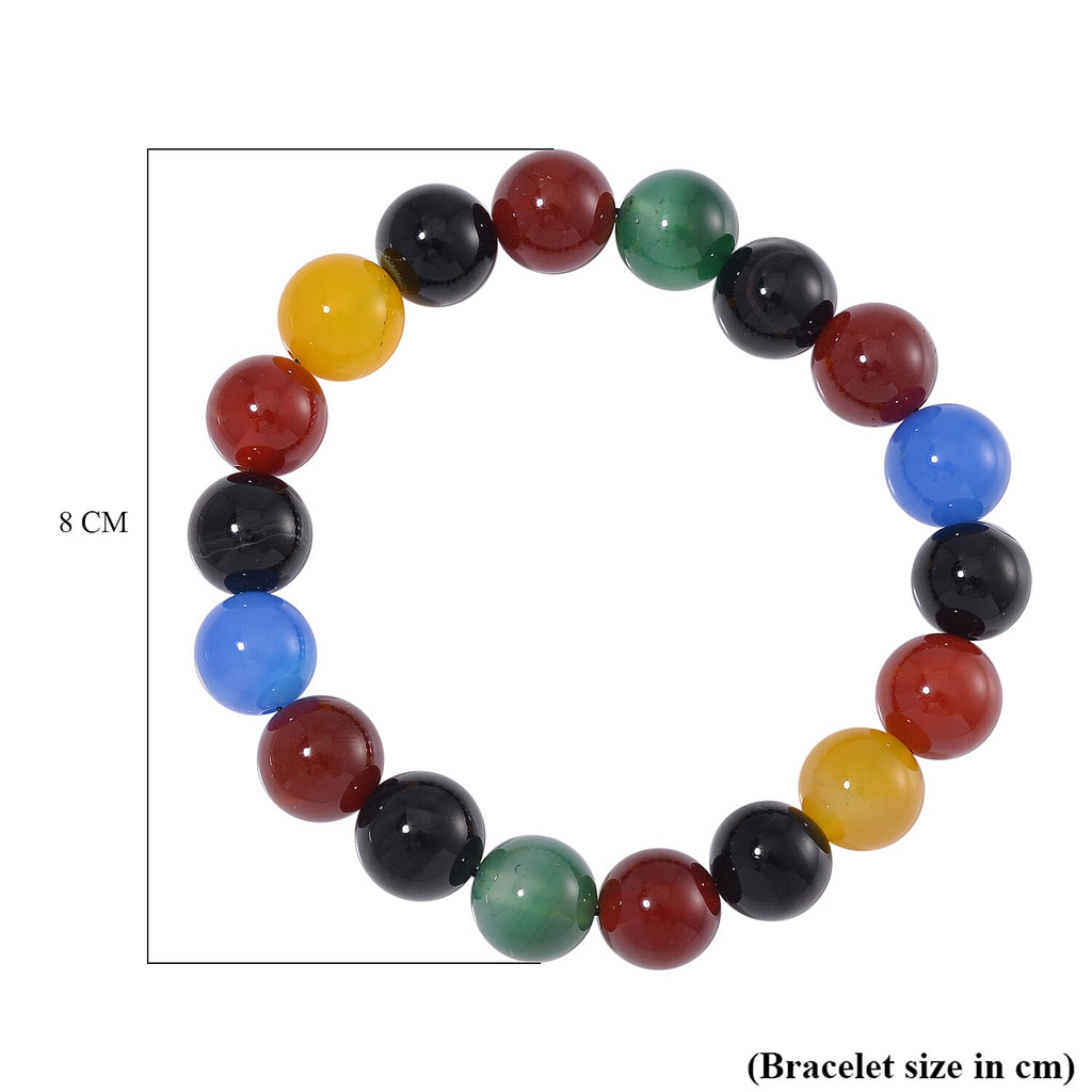Multi Agate  Stretchable Bracelet 200.00 ct