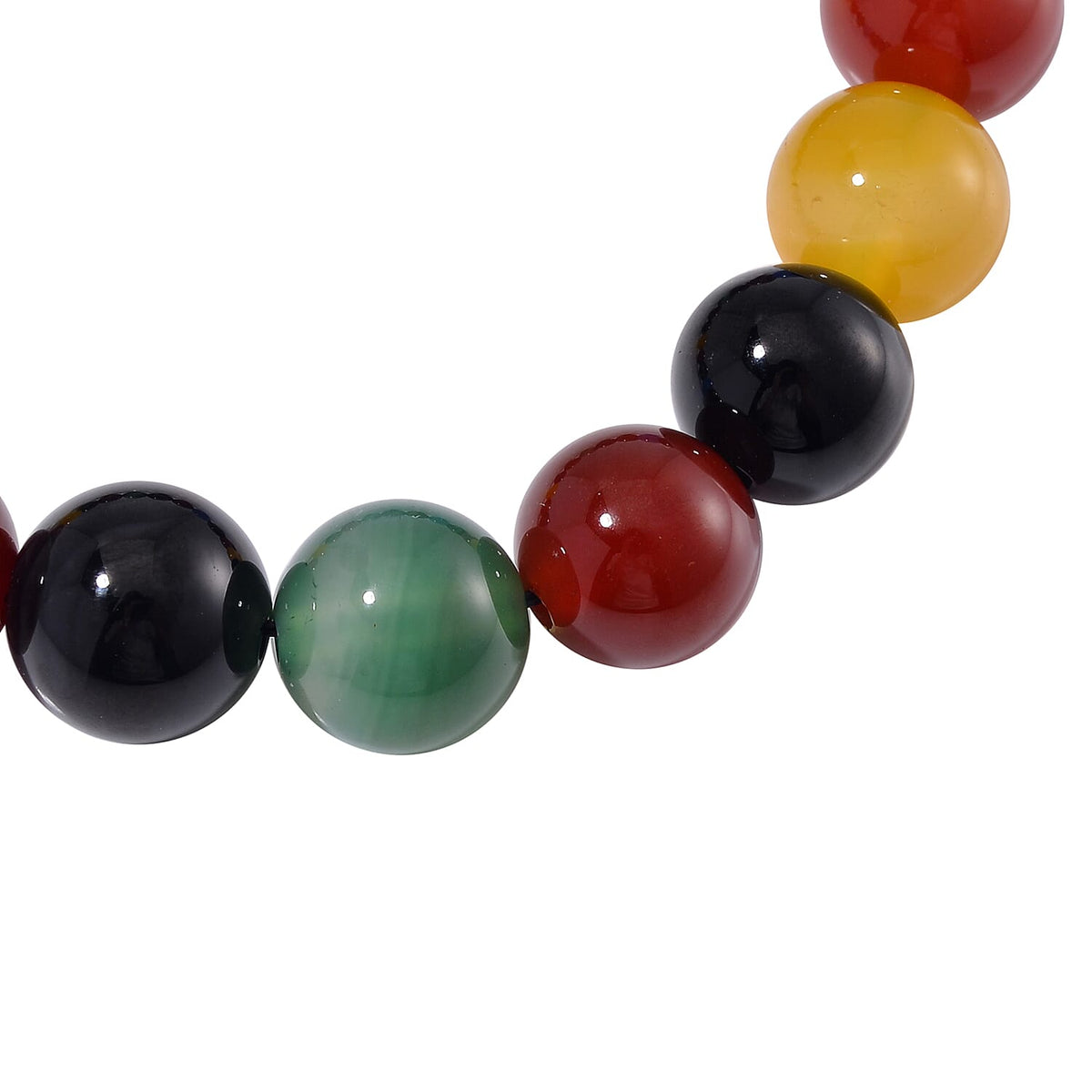 Multi Agate Stretchable Bracelet (Size - 7.5) 200.00 Ct. 7964267 7