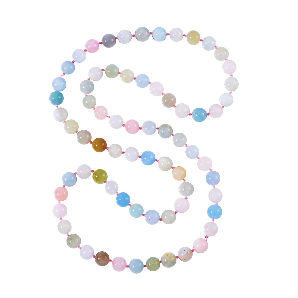 Gem Treasure- AAA Rare Size (10mm) Multi Beryl Necklace (Szie - 30) 475 Ct. 7550470 3