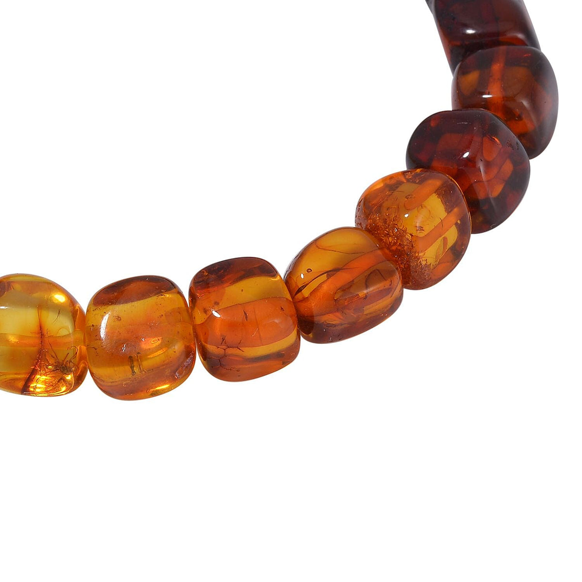 Multi Colour Amber Stretchable Bracelet (Size 7-7.5) 55.15 Ct 7796322 2