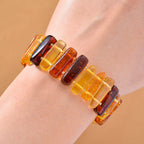 AAA Multi Colour Amber Adjustable Bracelet (Size - 7.5 Strechable) 70.00 Ct.