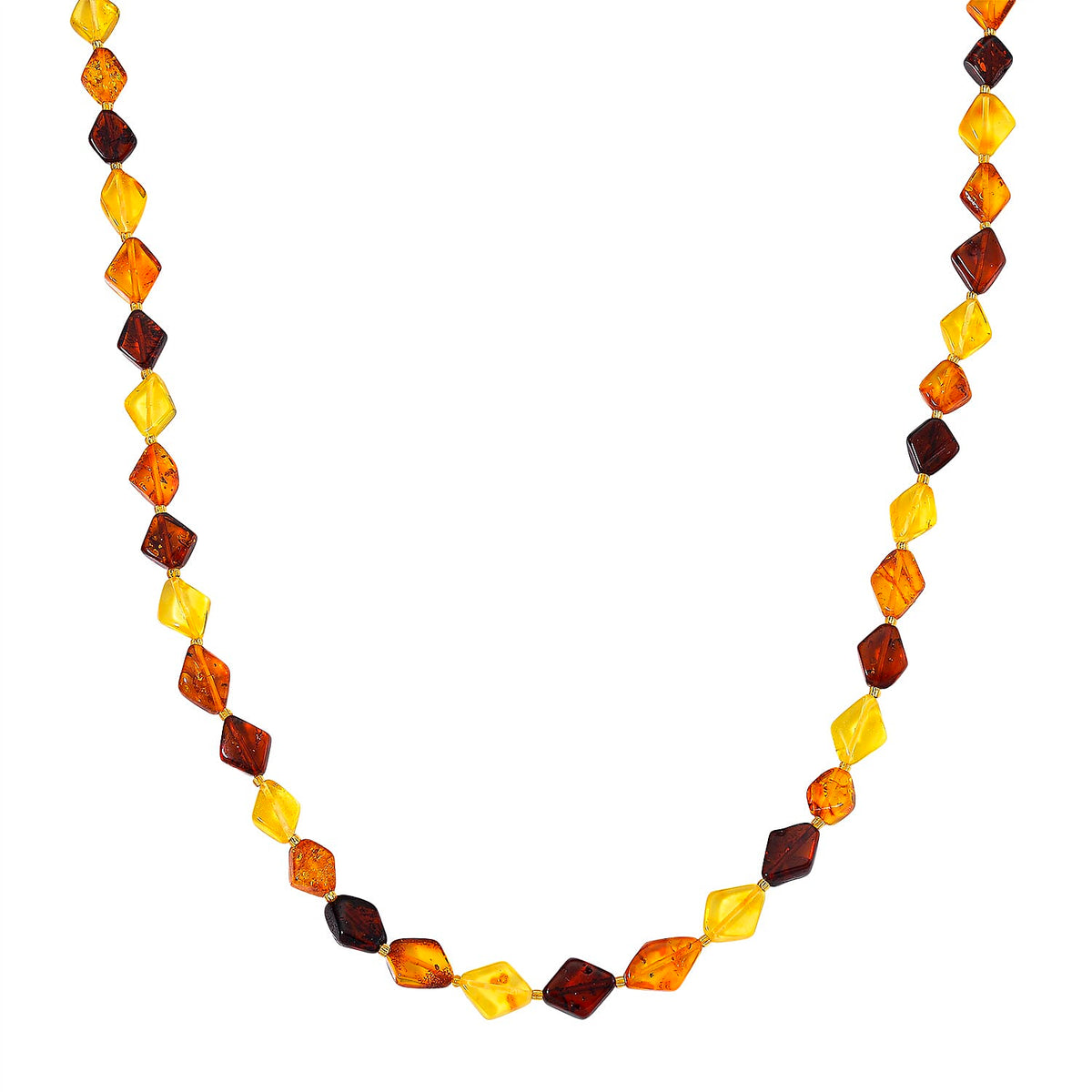 Tucson Finds- Multi Color Amber Necklace (Size -20) with Screw Clasp 50.00 Ct. 8183591 0
