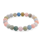 Multi Colour Beryl Stone Bracelet (Size - 7.5 Stretchable) 110.00 Ct.