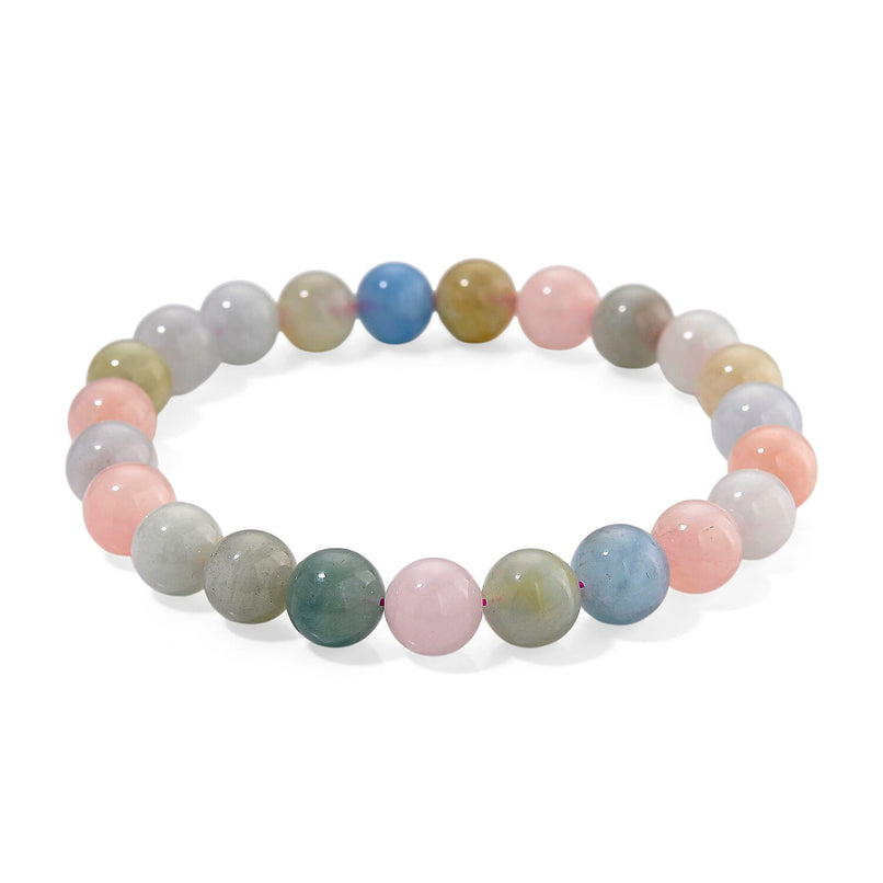 Multi Colour Beryl Stone Bracelet (Size - 7.5 Stretchable) 110.00 Ct.