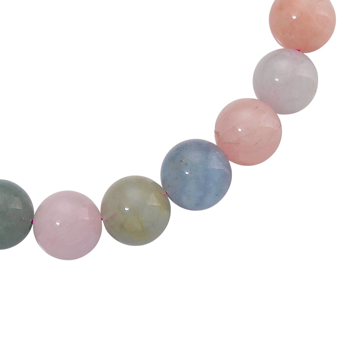 Multi Colour Beryl Bead Bracelet (Size - 7.5 Stretchable) 110.00 Ct. 8187923 3