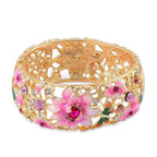 Designer Inspired Multi Colour Austrian Crystal Hinged Bangle