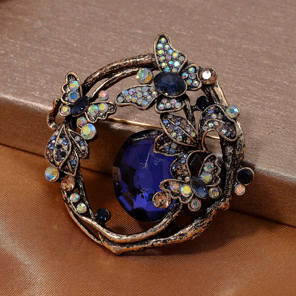 Multi Colour Crystal butterfly Brooch 7875468 1
