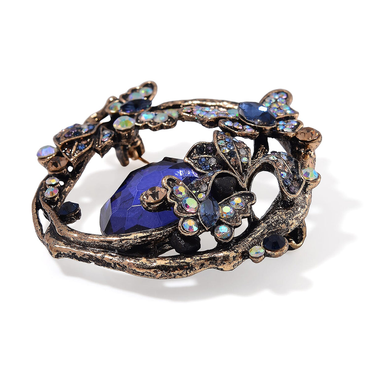 Multi Colour Crystal butterfly Brooch 7875468 2