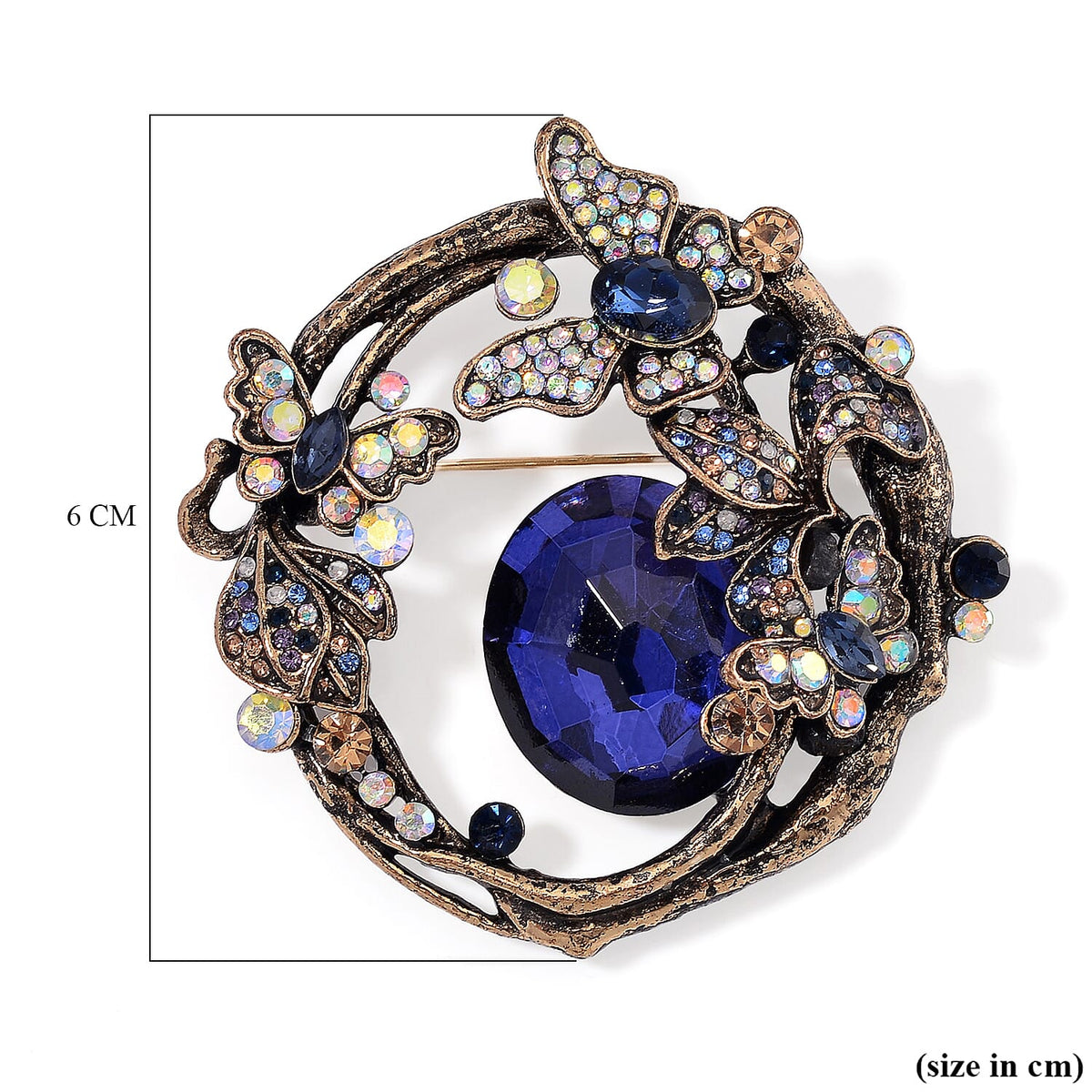 Multi Colour Crystal butterfly Brooch 7875468 4