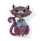 Multi Color Crystal  Brooch