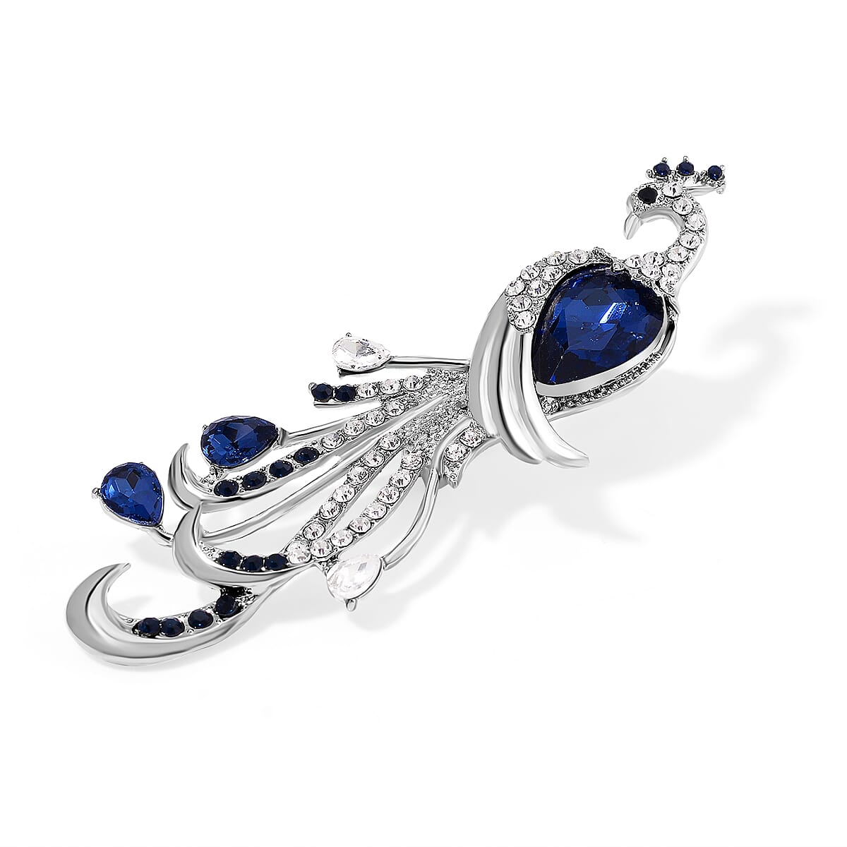 Multi Colour Crystal Peacock Brooch 7875860 2