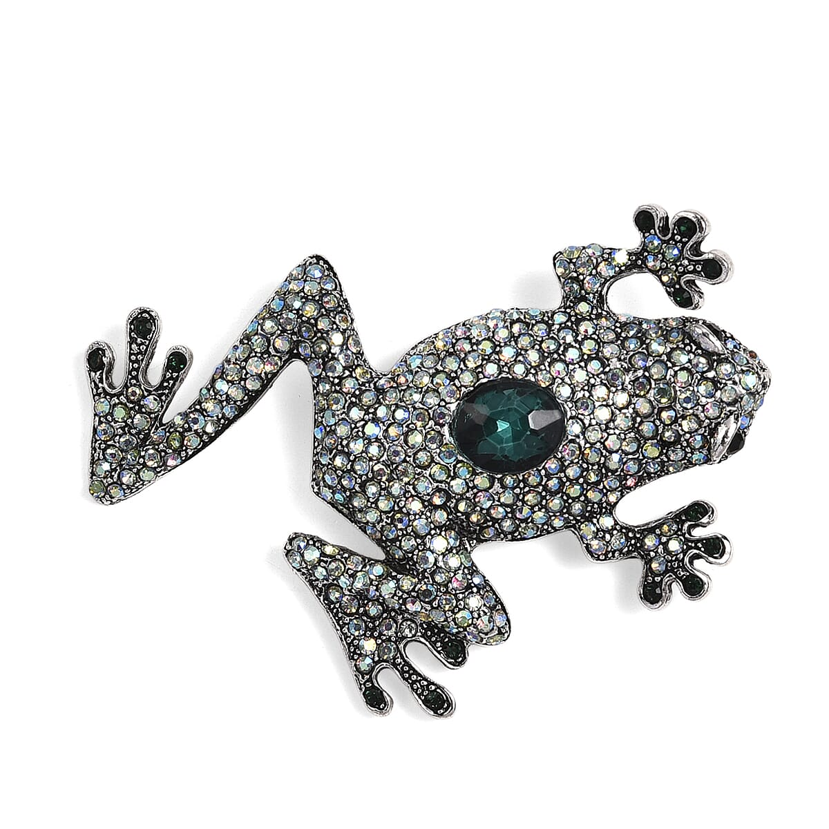 Close Out Deal - Antique and Elegant Crystal Frog Brooch 8311529 0
